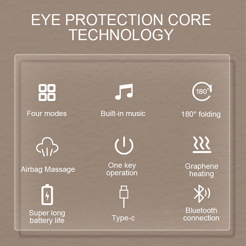 2023 High quality eye care high frequency beauty led Bluetooth electric heat smart eye massager with heat compression