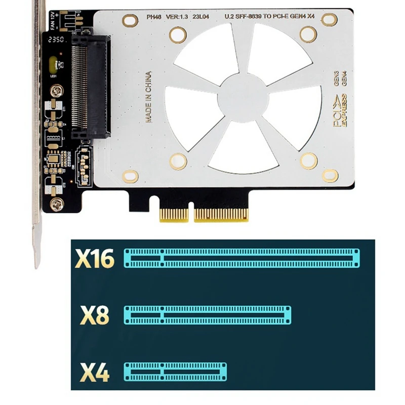 U.2 To PCIE Adapter PCI Express 3.0 X4/X8/X16 To SFF-8639 U.2 Adapter For 750 2.5 Inch Nvme PCIE U2 SSD SATA SSD Adapter