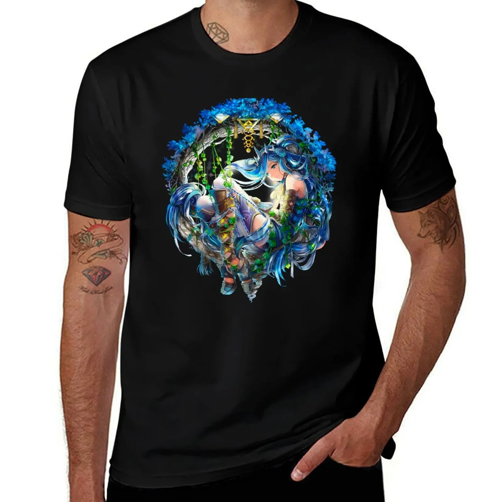 Ys VIII: Lacrimosa of Dana - Dana Official Character Splash Art T-Shirt Daily Wear Plain Short Sleeve Shirt T-Shirt
