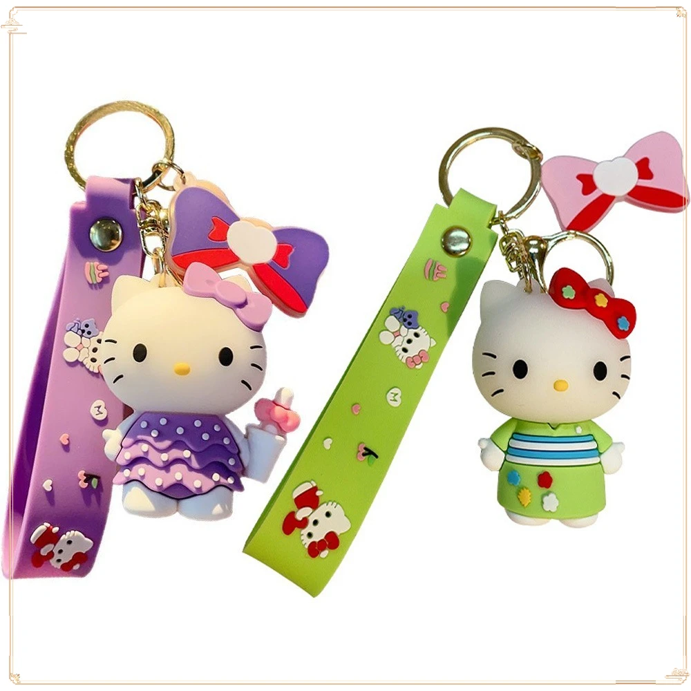 

Новые брелки Hello Kitty, сумка для пары, подвесные брелоки, мотоциклетные брелки, декоративные аксессуары, изысканные подарки для детей