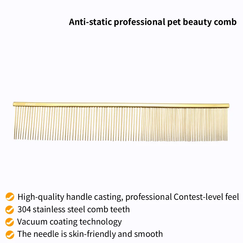 Crane Pet Grooming Piano Comb Poodle Pull Hair Open Knot Comb Competition Competitive Dog Pick Hair Style Inline Comb