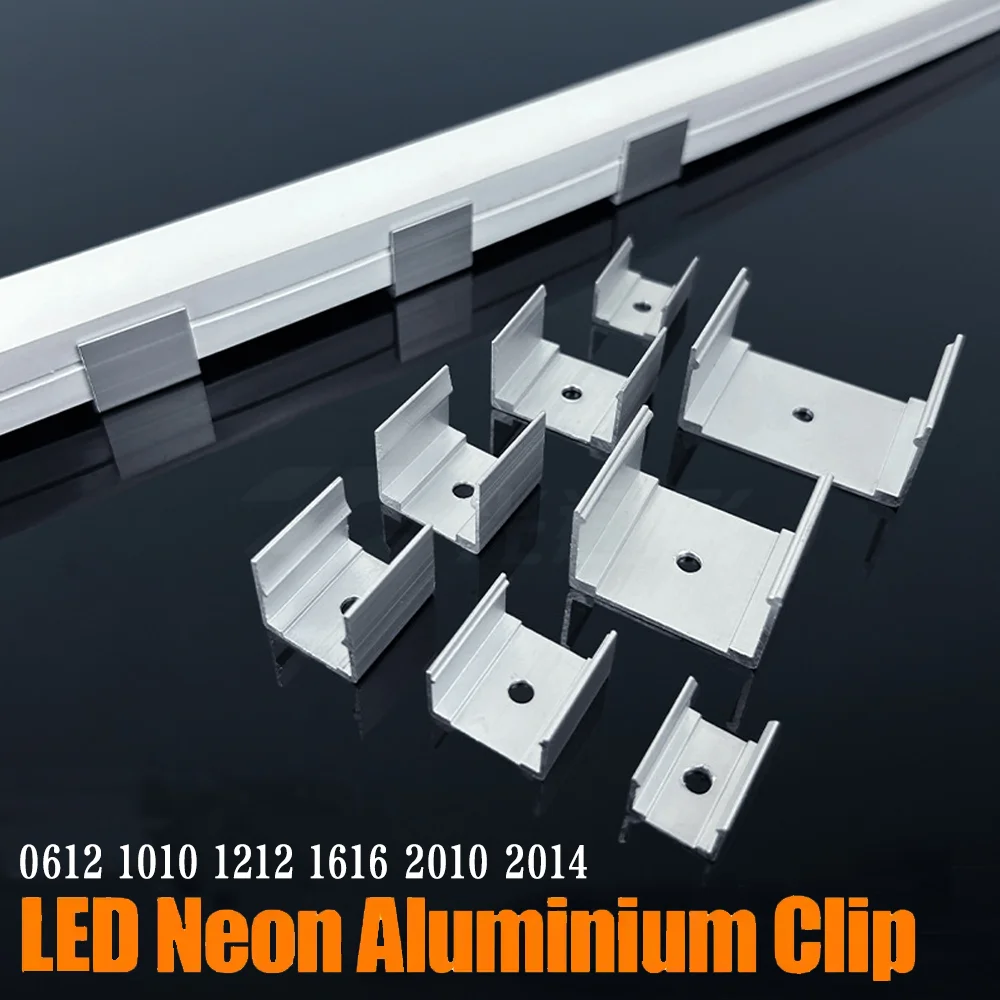 Led Neon Rohr Feste Clips Hohe Qualität Zubehör Aluminium Schnalle Stecker Fr WS2811 WS2812B Streifen Licht Silikon Neon Halter