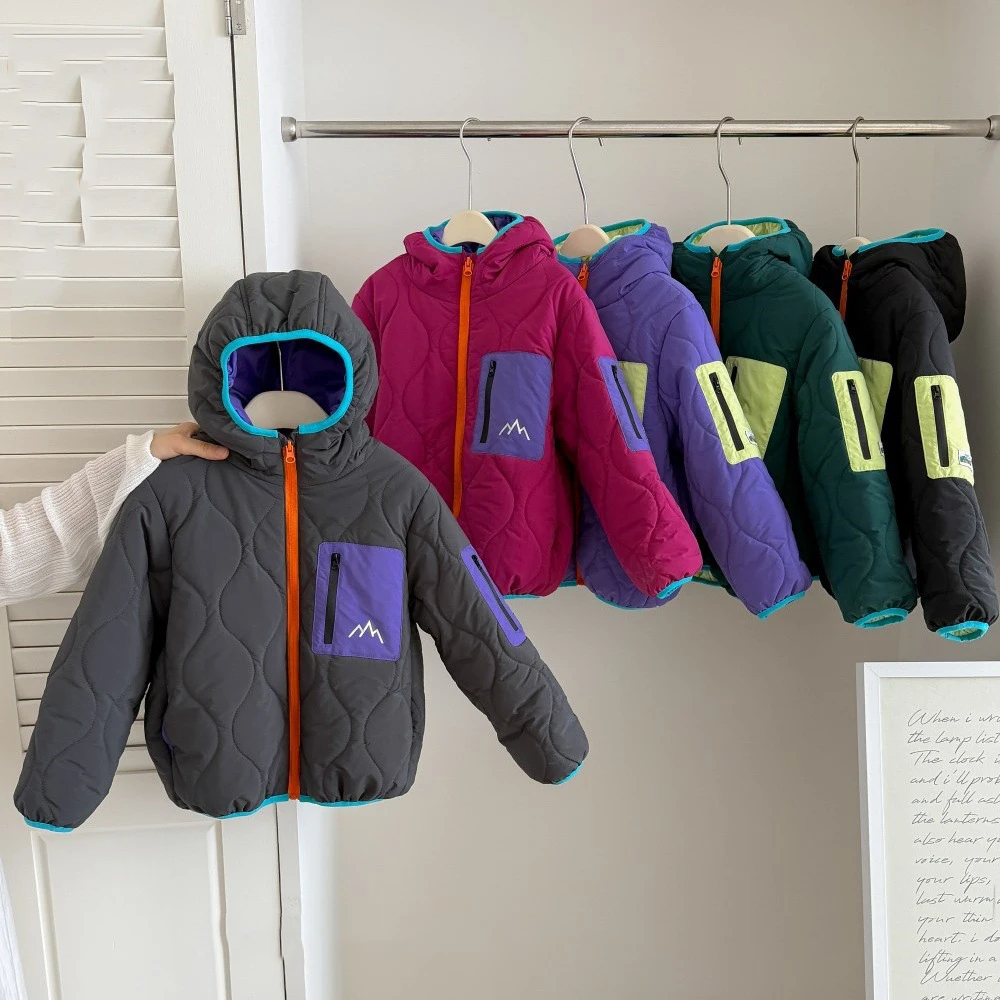 OLEKID 2026 Fall Winter 4-14Yrs Boys Outerwear Coat Waterproof Patched Teens Boys Zipper Hooded Coat Children Boys Jacket Parkas