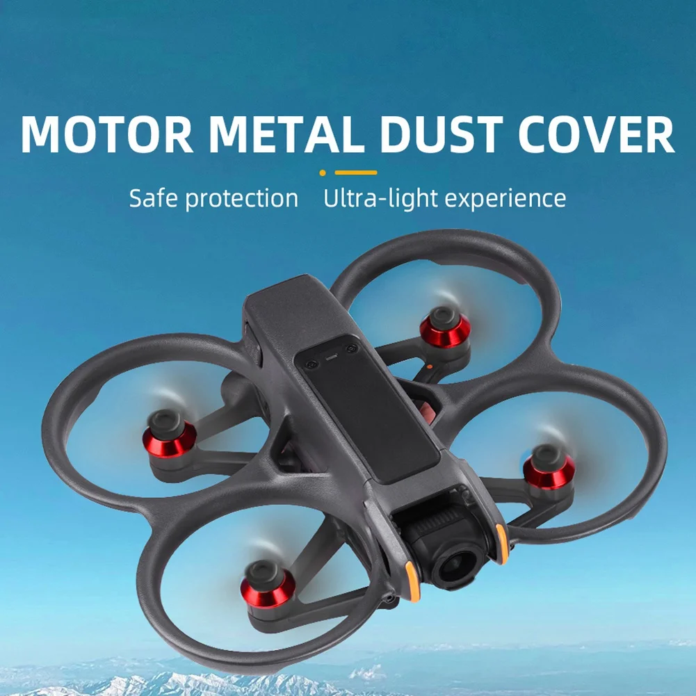 B47C Motor Cover Cap for DJI Avata 2 Drone Protection Guard Dust-Proof Engine Protector Anti-Scratch Accessories Black