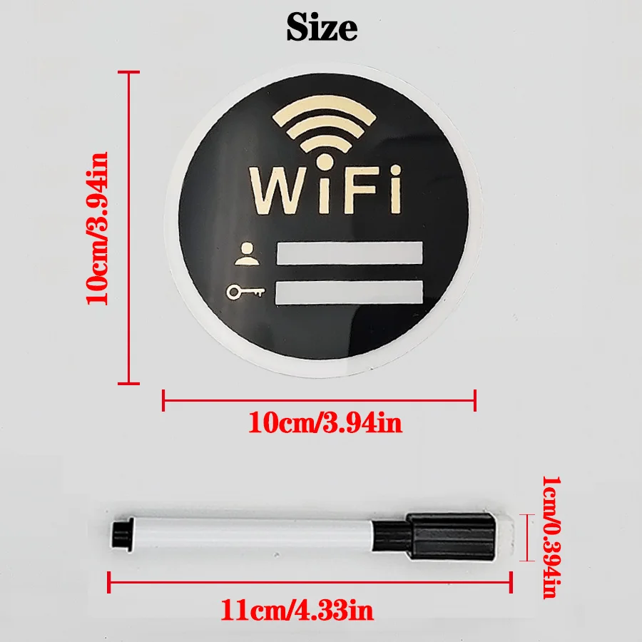 لوحة إشارة WiFi، لافتة مكتوبة بخط اليد مع قلم قابل للمسح