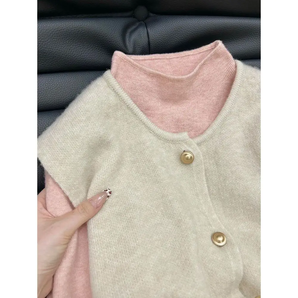Versatile Basic Knitted Long Sve f High Collar Women's Base irt Slim Fit Simple  Color Inner Wear for Autumn Winter