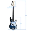 Torba basowa stereo Pasek Pick Klucz do kabla Niebieski 5