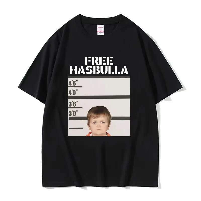 Funny Hasbulla Meme Graphic T Shirt for Men Women Fashion Casual Oversized Tee Shirt Male Cotton Short Sleeve T-shirt Streetwear