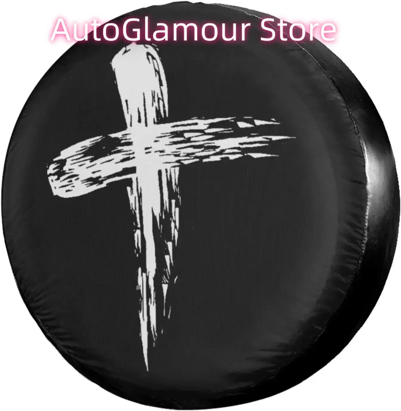 

Чехол для запасного колеса Иисус Крест Бога. Пыленепроницаемый чехол для колесного колеса. Подходит для прицепа, внедорожника и многих защитных колес автомобиля. Чехлы на колеса.