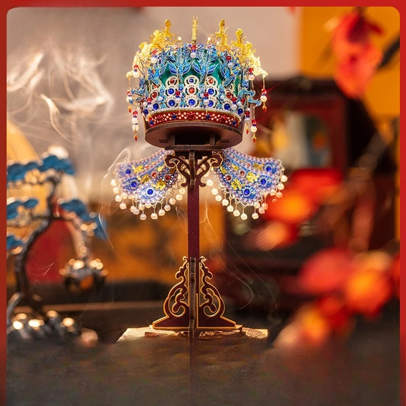 

Phoenix crown metal assembled toy ornament handmade creative birthday gift