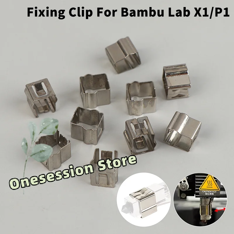 

Hotend Fixing Clip for Bambu Lab X1C, P1P, P1S, H2D –Secures Thermistor&Heater Cartridge,Spring Steel Clip Replacement, 10/20PCS