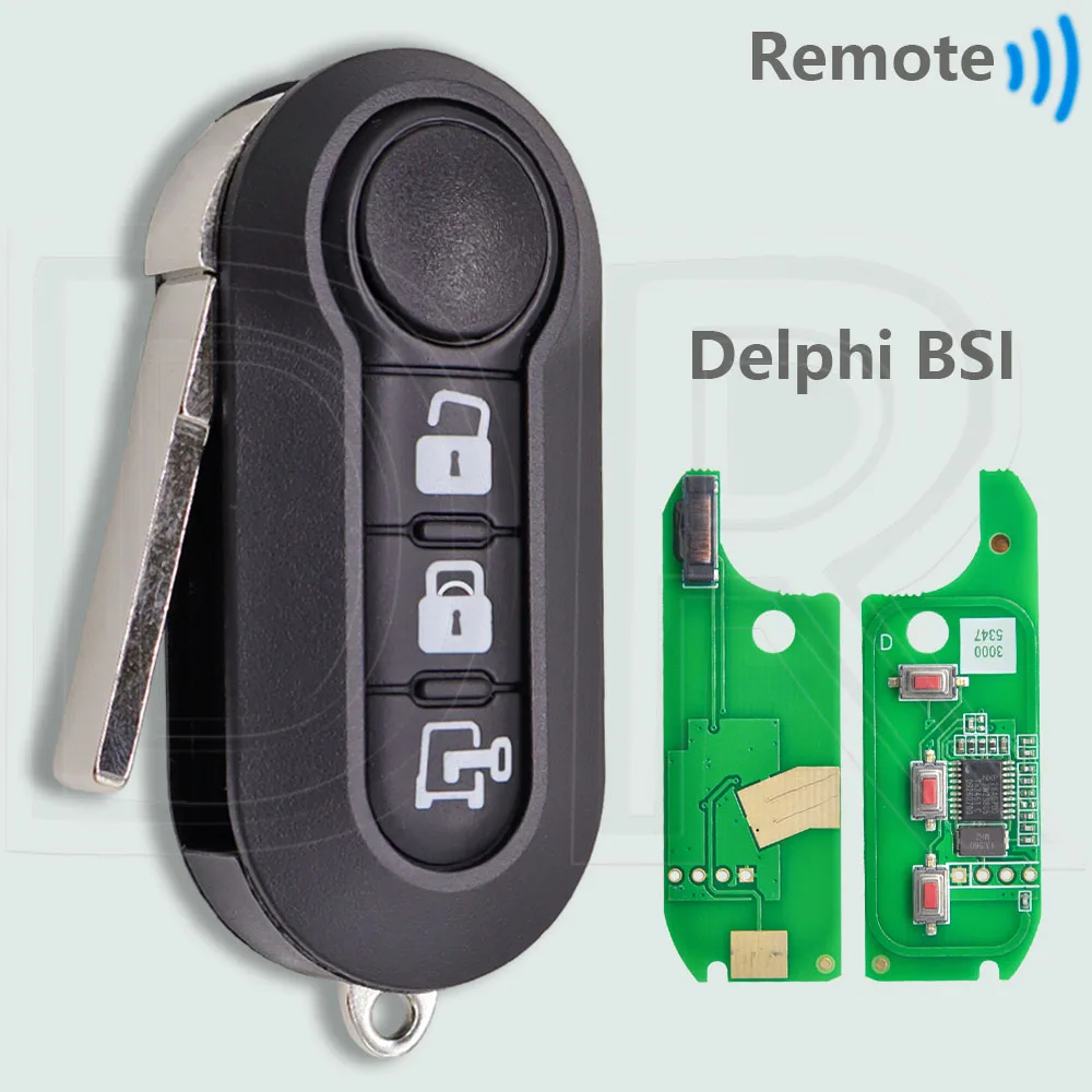 DR ID46 PCF7946 433 MHz Auto Afstandsbediening Sleutel Voor Fiat Delphi 500 Panda Punto Bravo Marelli 500L Ducato Peugeot Boxer Citroen Jumper VAN