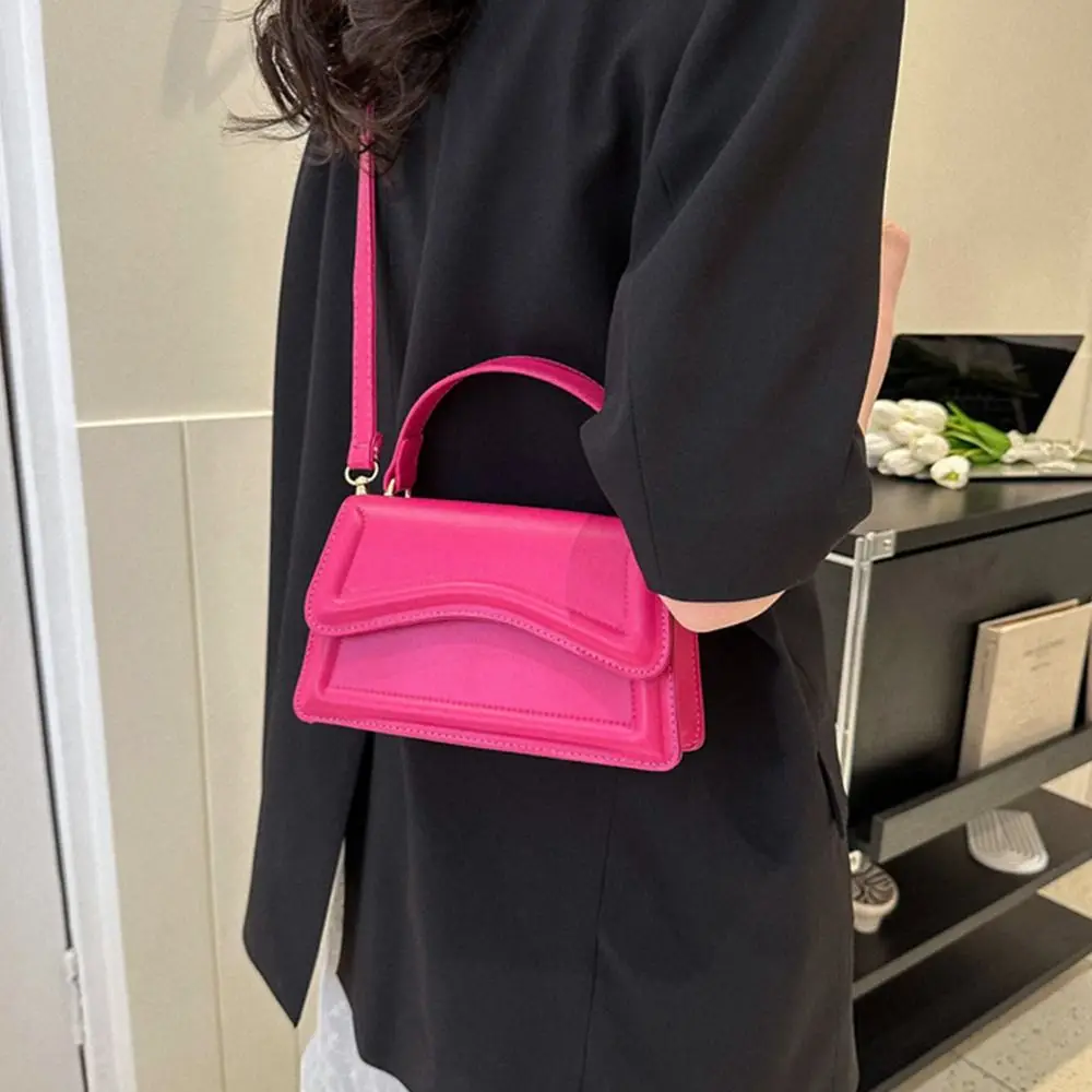 Fashion PU Leather Messenger Shoulder Bag Ladies Solid Color Handbags Leisure Stylish Crossbody Bags For Women Shoulder Bag