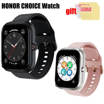 Für HONOR Choice Uhrenarmband Smartwatch Damen Herren Silikonband weiches Sportarmband Displayschutzfolie