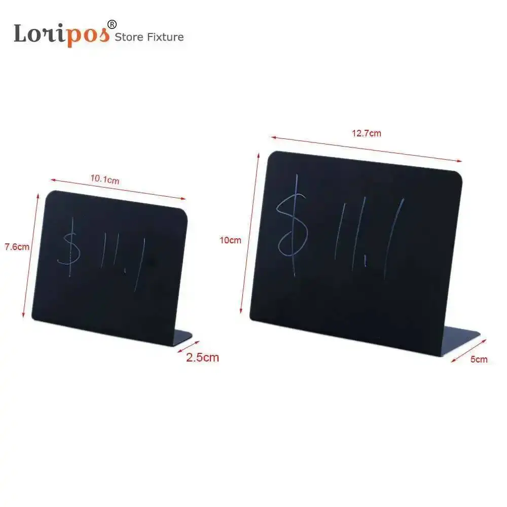 Supporto per Segnaposto da Tavolo Nero, Mini Lavagna per Menu, Segnaposto da Banco, Porta Segnaposto Liquido da Scrivania |   Loripos