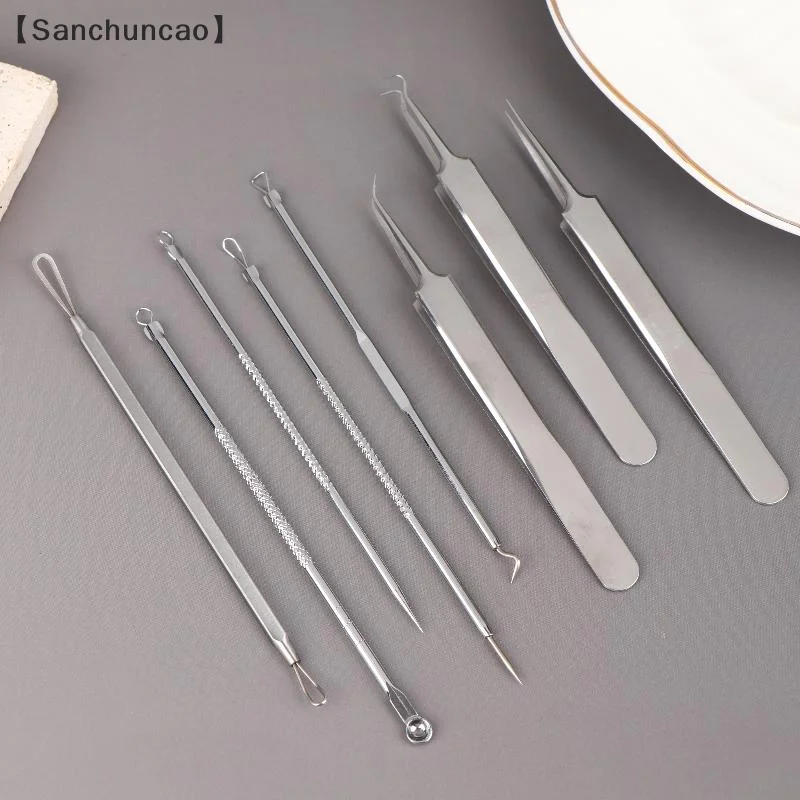 soiSan Parque5/7/8 stuks Ultrafijne celpuistjes Mee-eter Clip Pincet Schoonheid Gezicht Gezondheid Salon Speciale mee-eter verwijderaar Acne Naald