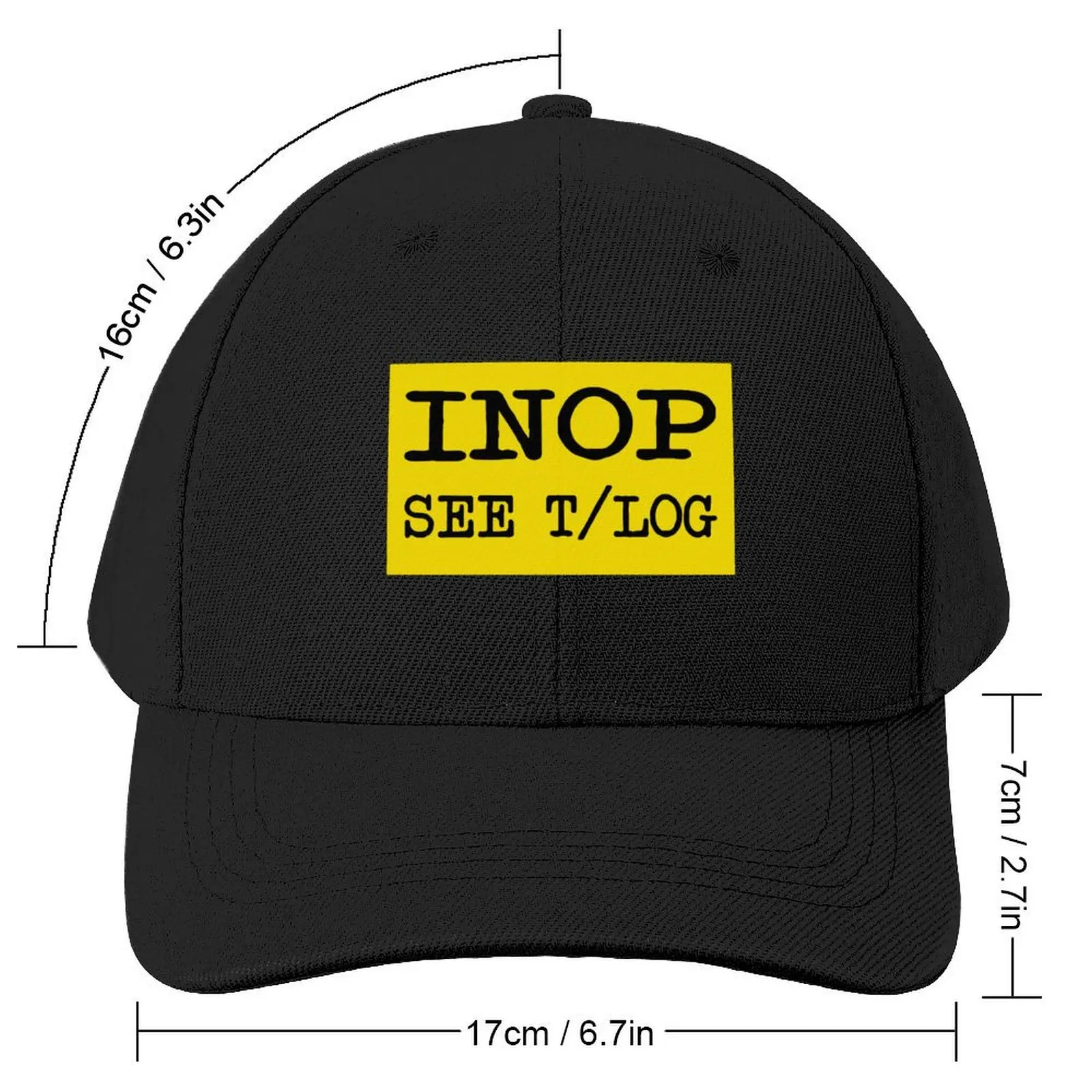 Inop See Technical Log Airplane Inoperative Sign Humor Saying Baseball Cap Sun Hat For Children Cosplay Baseball For Men Women's