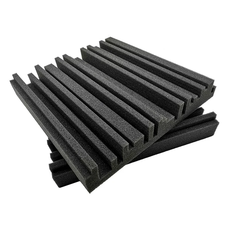

ABHT-24 Pcs Acoustic Studio Absorption Foam Panel Broadband Sound Absorber Periodic Groove Structure