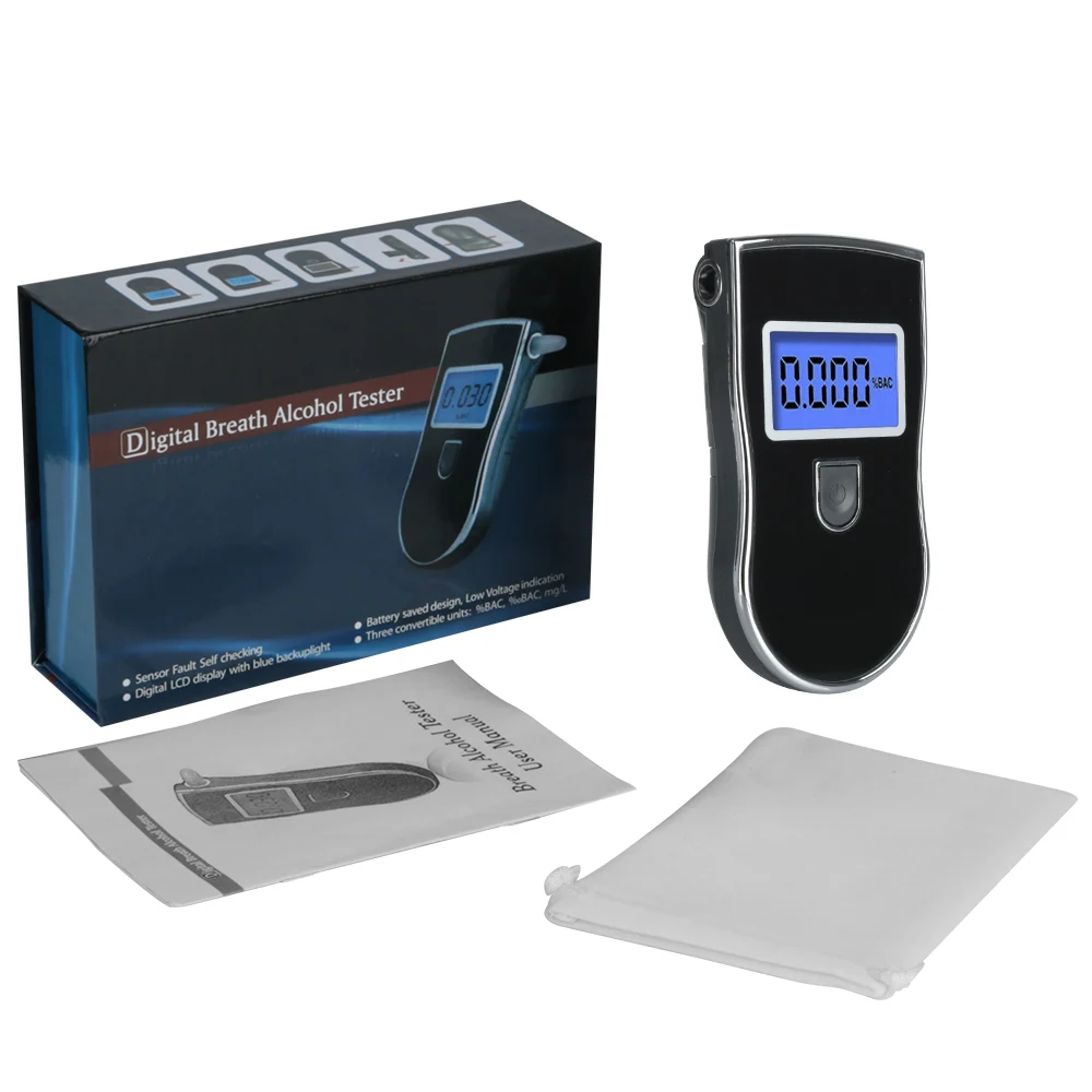 LCD-scherm Draagbare Dronken Rijden Analyzer Digitale Adem Alcohol Tester Alcohol Meter Wijn Alcohol Test Auto Blaastest