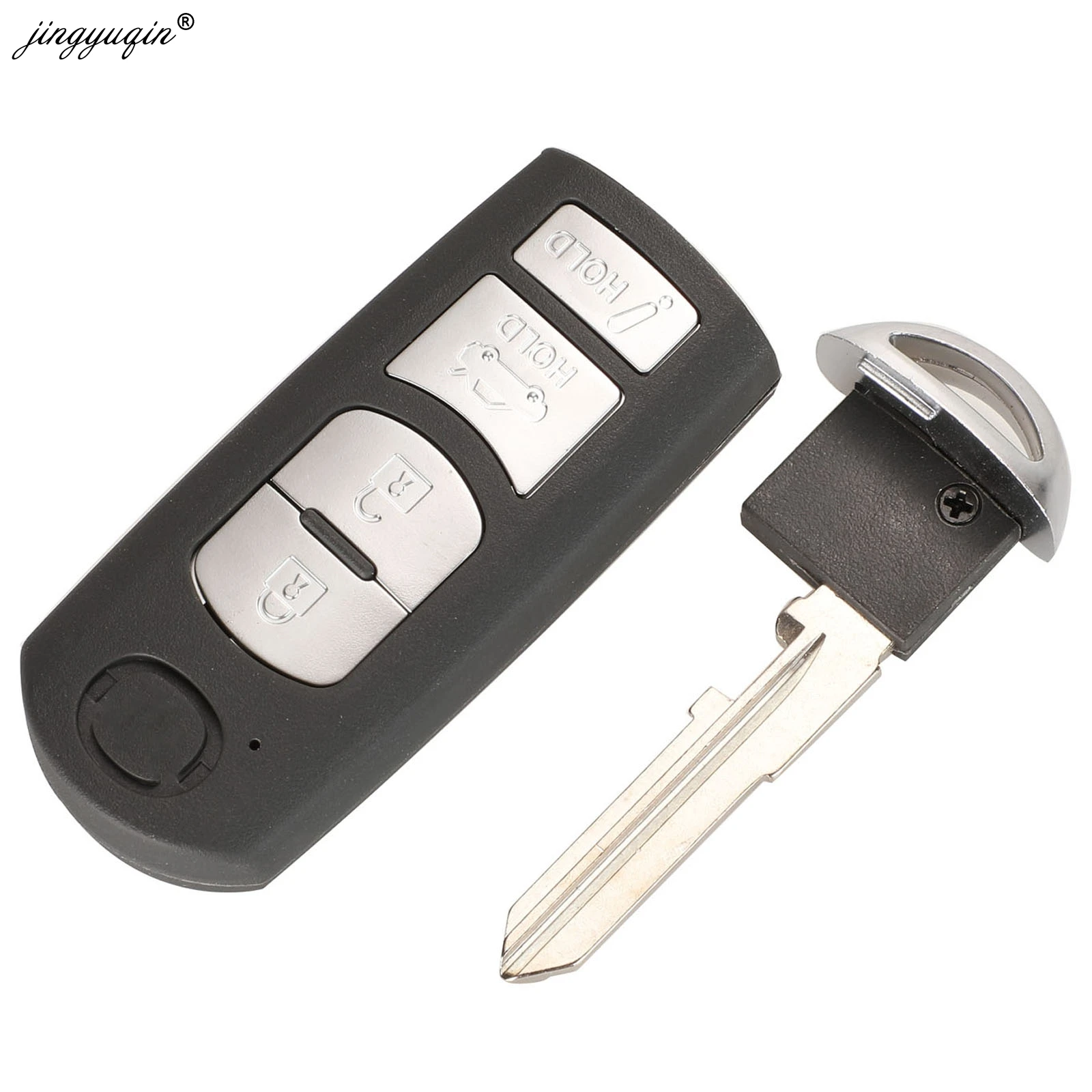 jingyuqin Smart Remote Car Key Fob 433MHz 49 Chip for Mazda (Mitsubishi System) 3 MX-5 CX-3 CX-5 CX-7 SKE13E-01 SkE13E02