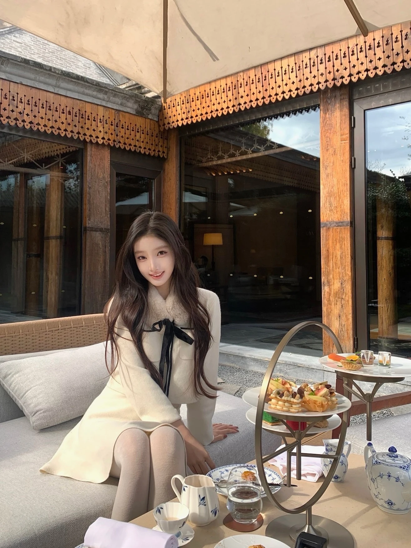 

Cute Rabbit Fur Knitted Set Small Fraance Sle Open Cardigan Skirt Versatile Autumn Winter Women's Clothing Ensemble