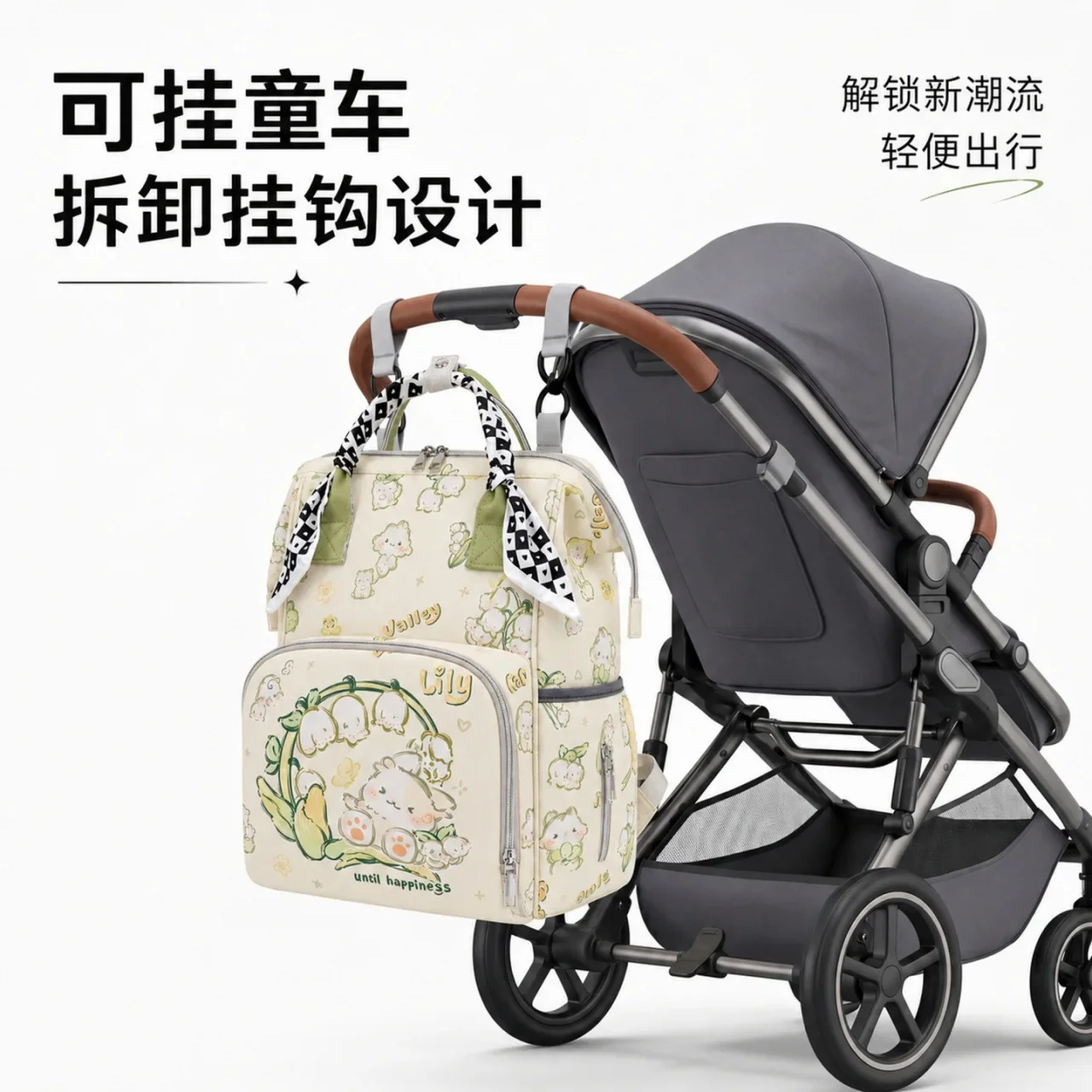 Fashion Print Nappy Backpack Bag Mummy Large Capacity Bag Mom Baby Multifunction Outdoor Travel Diaper Bags for Baby Care Stuff