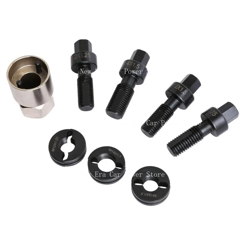 

8Pcs Wheel Stud Thread Repair Tool M12 M14 Wheel Hub Bolt Restorer For Car Repair