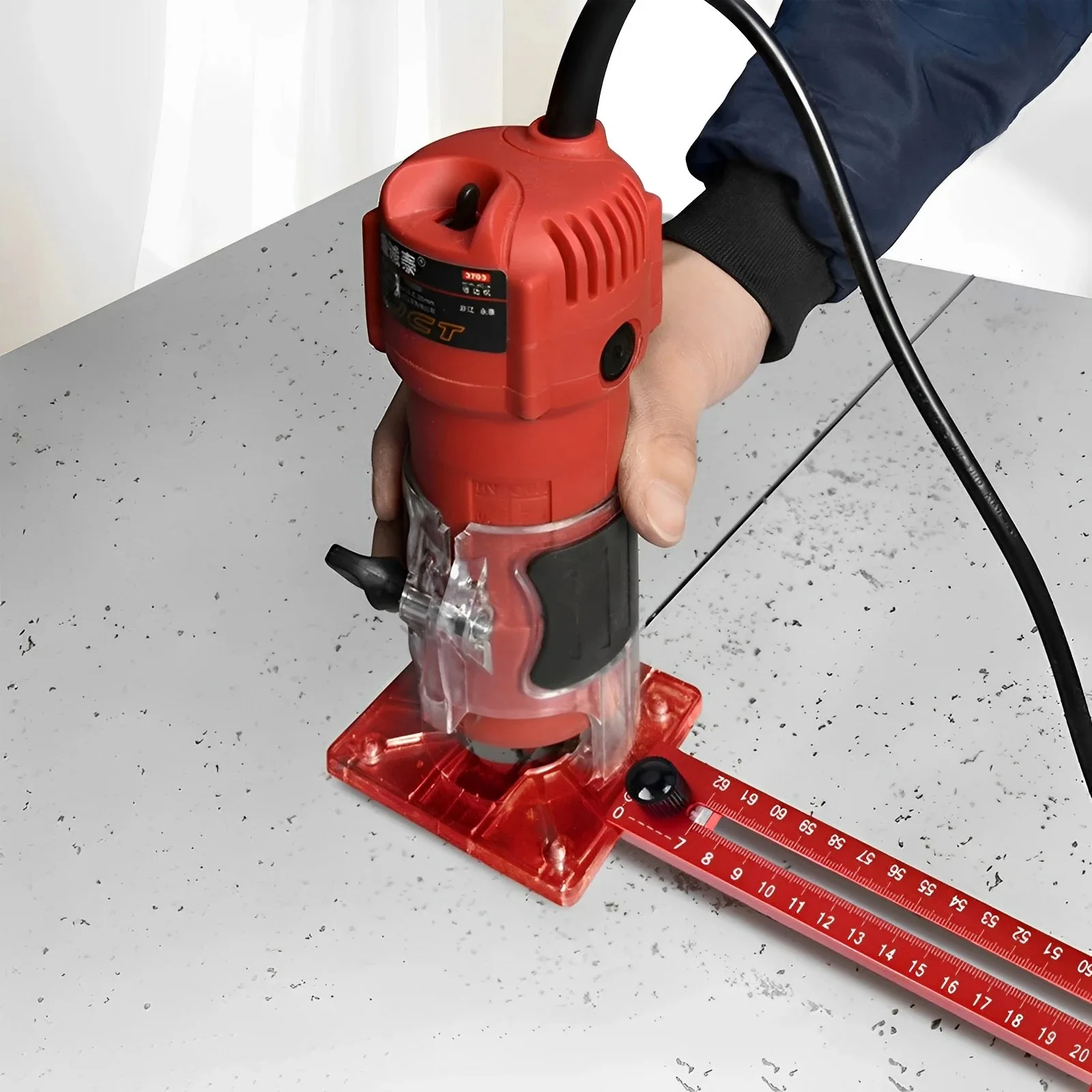 Woodworking Multi-Functional Auxiliary Tool - Circular Hole Drilling, Trimmer Grooving Stand, Fence Positioner, Arc Ruler