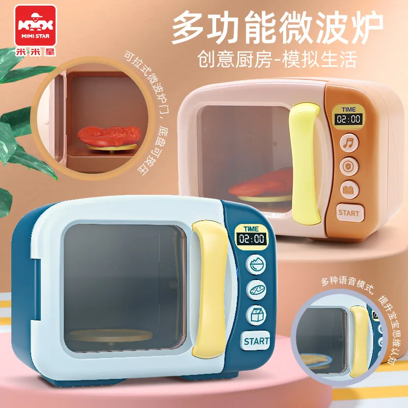 Simulation Von Kleinen Geräten Kinder Elektrische Mikrowelle Spielzeug Küche Ofen Kinder Spielen Haus Kochen Interaktives Spielzeug
