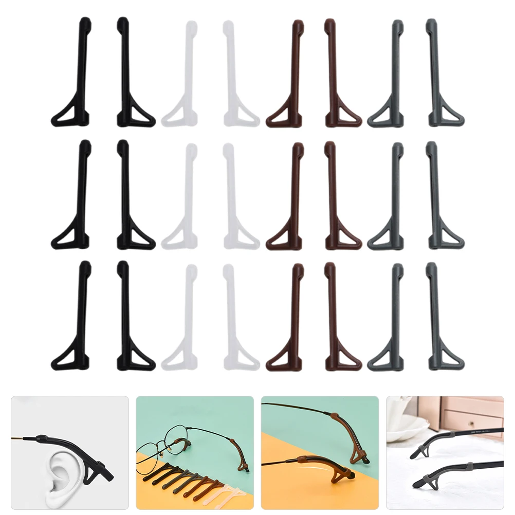 Подушечки для ушей для очков, противоскользящие силиконовые насадки для дуг, многоразовые рукава для солнцезащитных очков, противоскользящий чехол