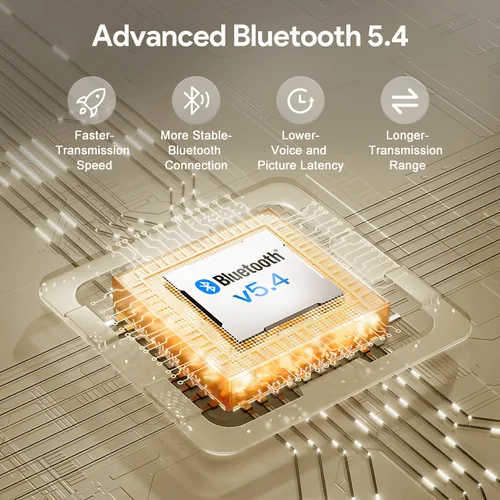 Imagen 2 del producto QCY-auriculares inalámbricos H3 ANC, cascos por encima de la oreja con Bluetooth 5,4, Audio de alta resolución, 43dB, híbridos, cancelación activa de ruido, 60H