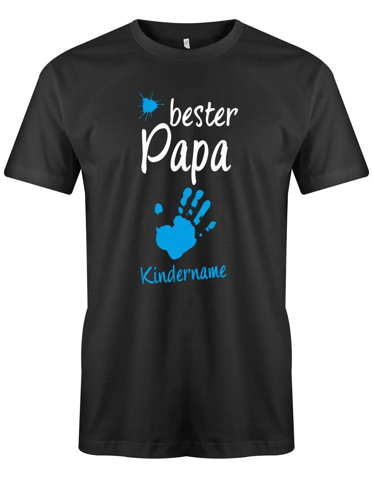 Papa t shirt personal isiert bester farb klecks art 1 handab druck wunschname mit namen geschenkidee für