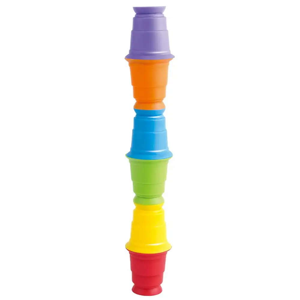 Stack Tower Silicone Early Education Improve Hands- Ability Soft Funny Children Gift Interactive Game Pvc Creative Bath Toys