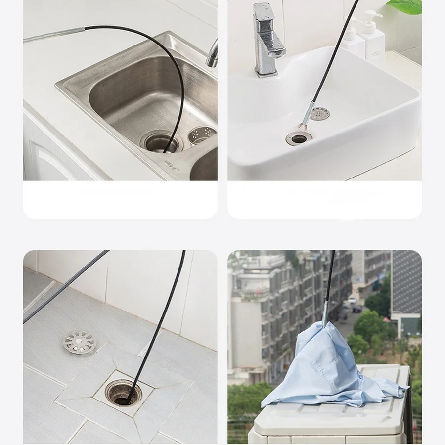 156 سنتيمتر/61.41in المجاري أربعة مخلب Unclogger تنظيف مخلب الشعر ، انسداد القمامة أدوات الانتقاء والتجريف