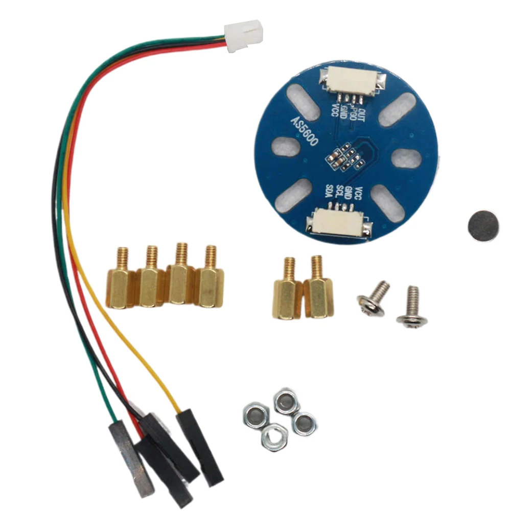 

AS5600 Magnetic Encoder Module 12bit High Precision I2C Measuring Angle Speed FOC with Line Magnet 2.5MM/3MM Copper Column