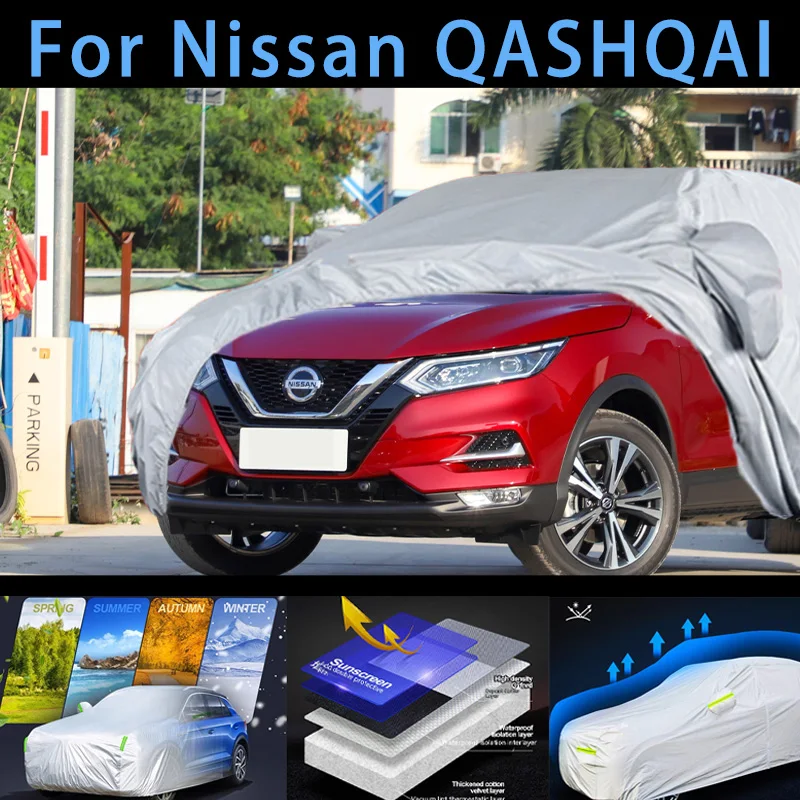 

For Nissan QASHQAI Outdoor Protection Full Car Covers Snow Cover Sunshade Waterproof Dustproof Exterior Car cover protection