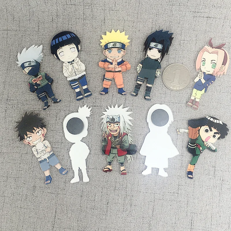 Naruto Refrigerator Sticker Cartoon Creative 2 Yuan Card Diy West Magnet Sticker Toy Children\'s Anime Peripheral Toys Gifts