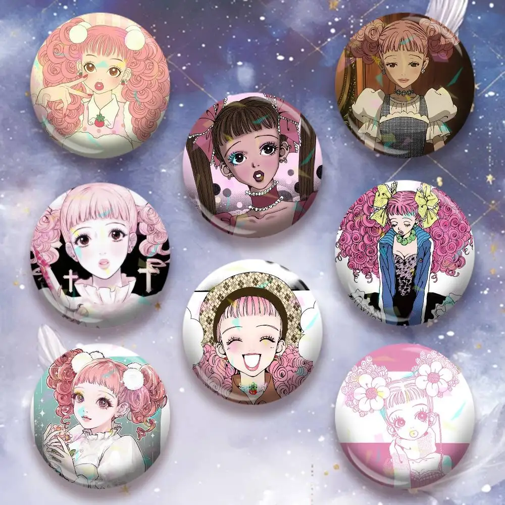 Miwako P-Paradise K-Kiss Icon Badge Handmade Tinplate Brooch for Chest Ornament Gifts Easter decorations