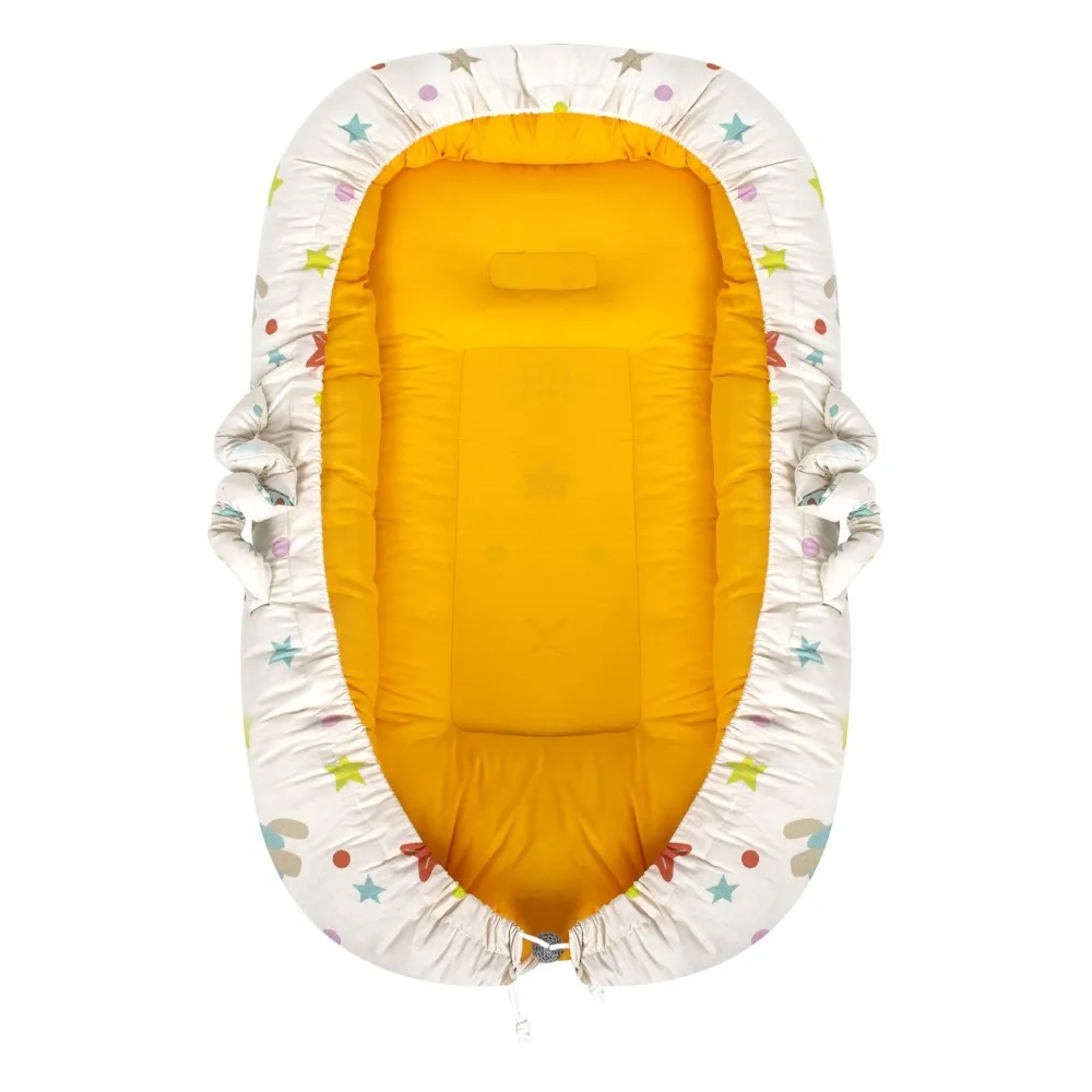 Creme-Farbige Mit Rakete Muster Mutter So Baby Bett