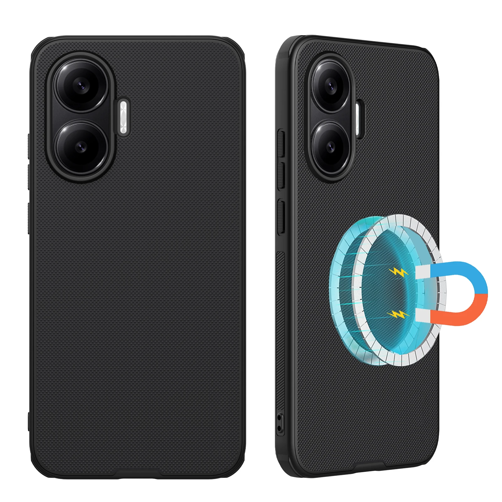 

Чехол NILLKIN для Xiaomi POCO F7 [магнитный] Защита объектива Противоударный, против отпечатков пальцев, матовый, матовый, жесткая задняя крышка из ПК