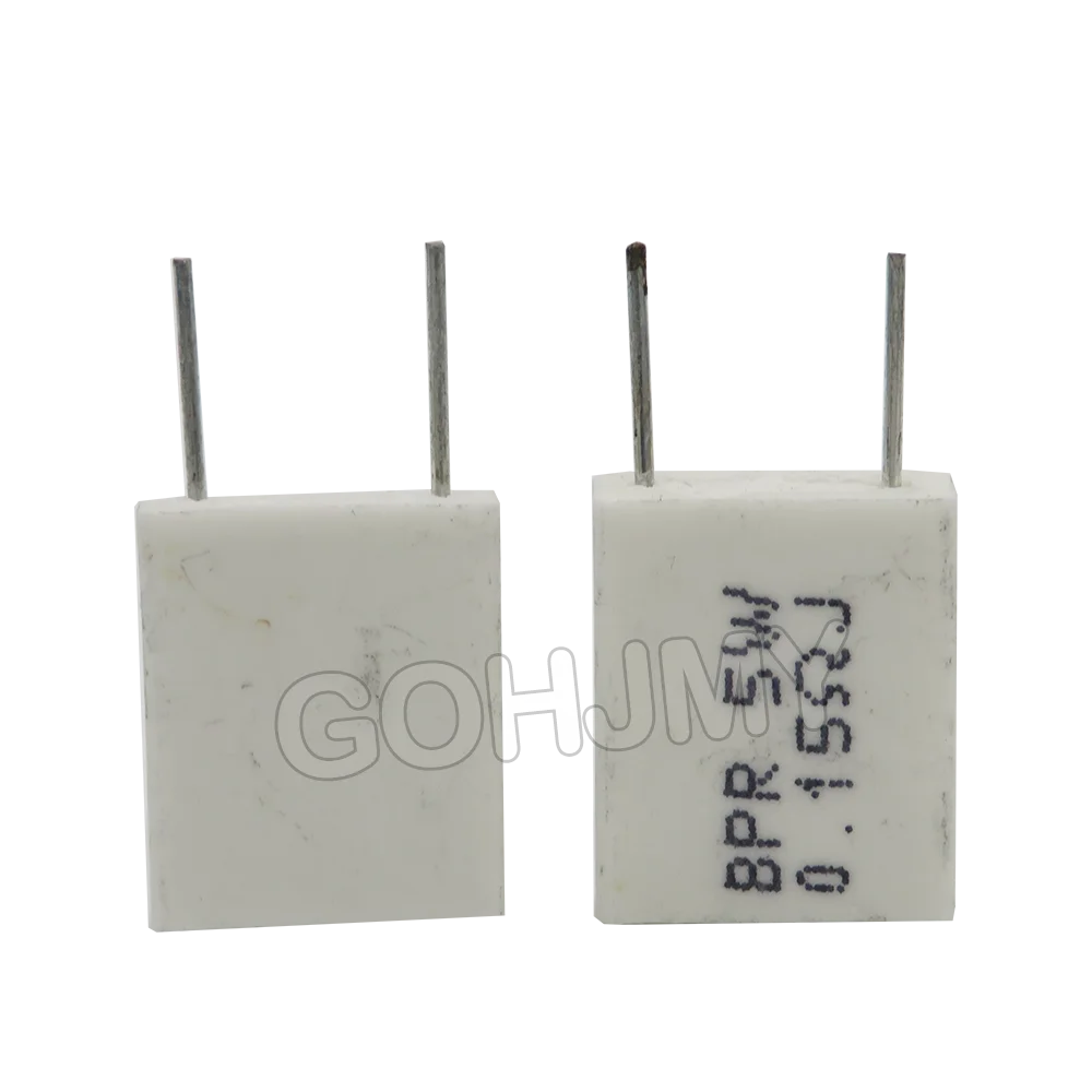 10 pces bpr56 0.01 resi0.5 ohm resistor cerâmico não-indutivo 0.1r 0.15r 0.22r 0.25r 0.33r 0.5r