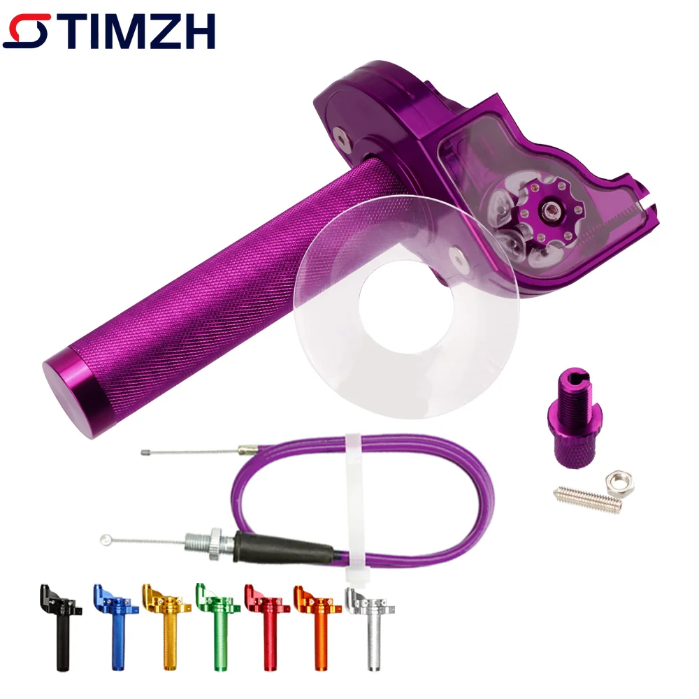 Universal 22mm Gaspedal Gasdrehgriffe mit Gaszug CNC Aluminium für 50cc-250cc Dirt Bike CRF KLX SSR TTR Quad