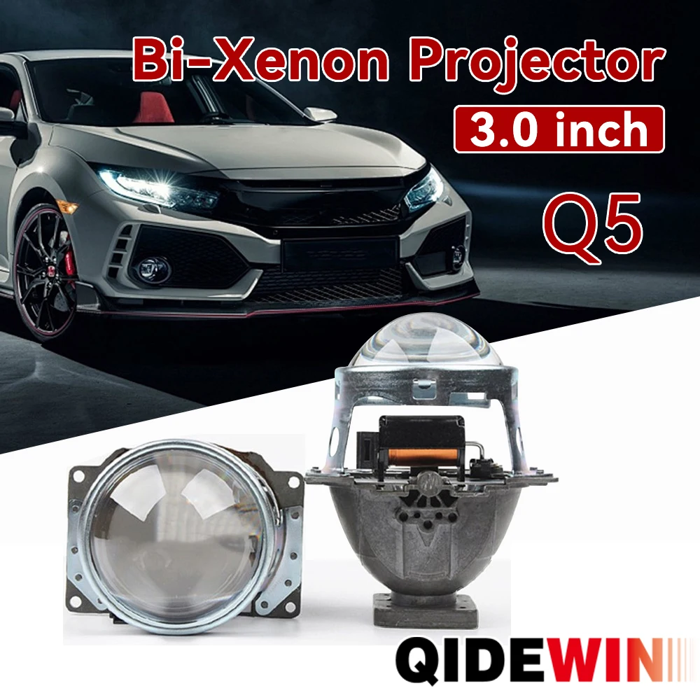 QIE Q5 H7 D2S D2H Single Xenon For Koito Low Beam Projector Lenses Headlights 3 Inch Car Light Headlamp HID Lens Car Accessories