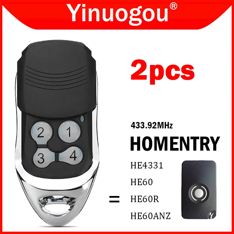 HOMENTRY HE4331 HE60 HE60R HE60ANZ Télécommande de garage 433,92 MHz Code roulant