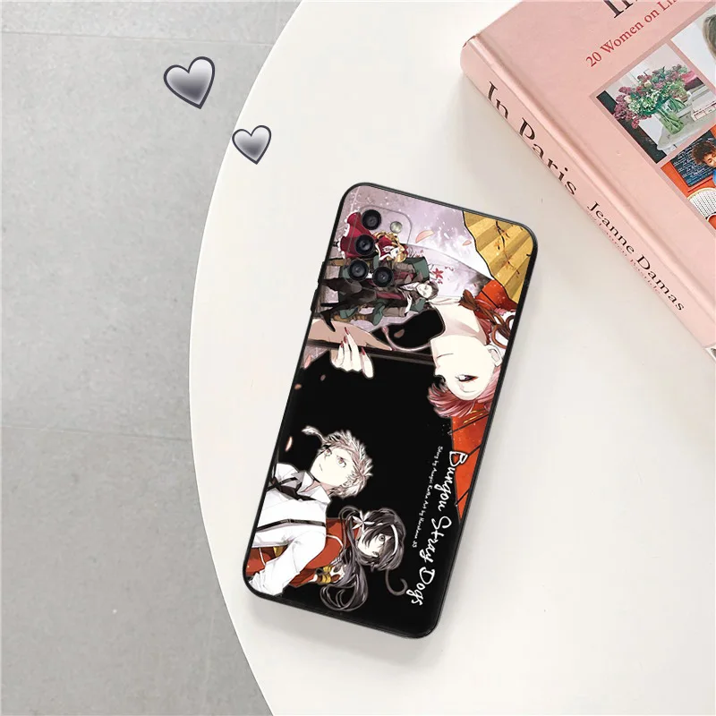 Phone Case for Samsung A35 5G A55 A02 A03 A04 A05 S8 S9 Note 10 Plus 9 8 A05S Anime Bungou Stray Dogs Soft Black Silicone Cover