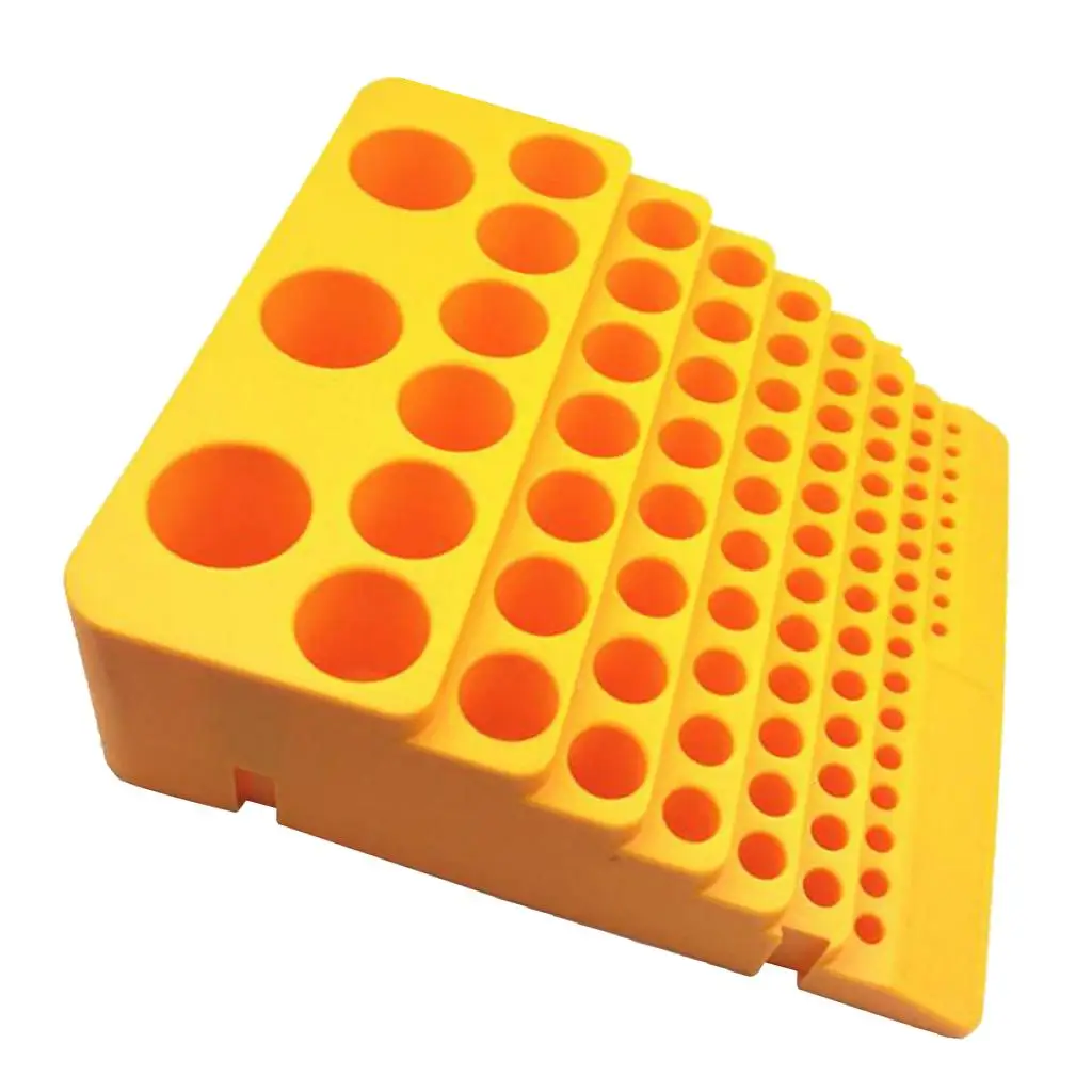 Drill Bits Organizer Storage Box Plastic Rotary Tool Holder 84 Hole