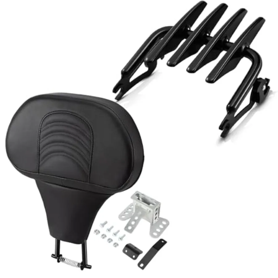

Съемная и регулируемая спинка водителя с невидимым креплением на багажник для моделей Harley Touring 20092024 Enhances Rider