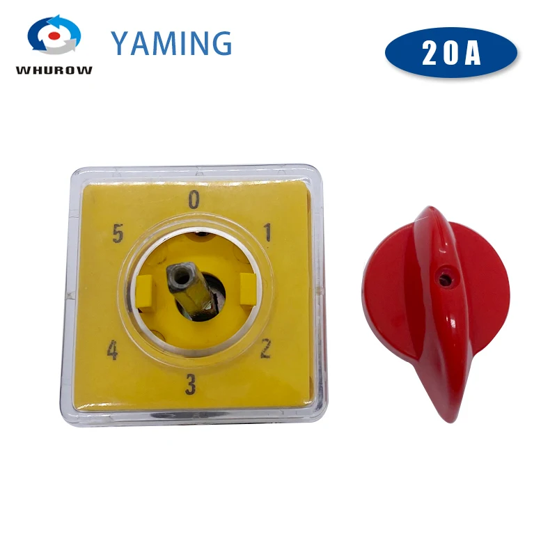 Interruptor de comutação rotativo multi-passo 5 posições três pólos 20a seletor circuito de controle principal contato prata T-16EXF64D-3