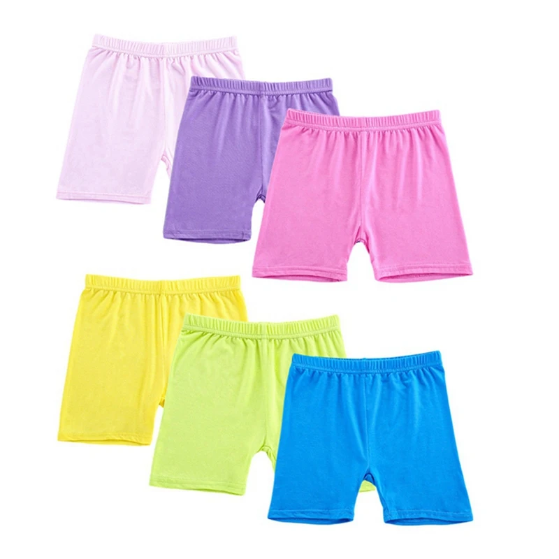 6Pcs Summer Kids Girls Shorts Cotton Safety Pant Underwear Girls Briefs Short Beach Pants Kids Girls Short Leggings For 2-10Y