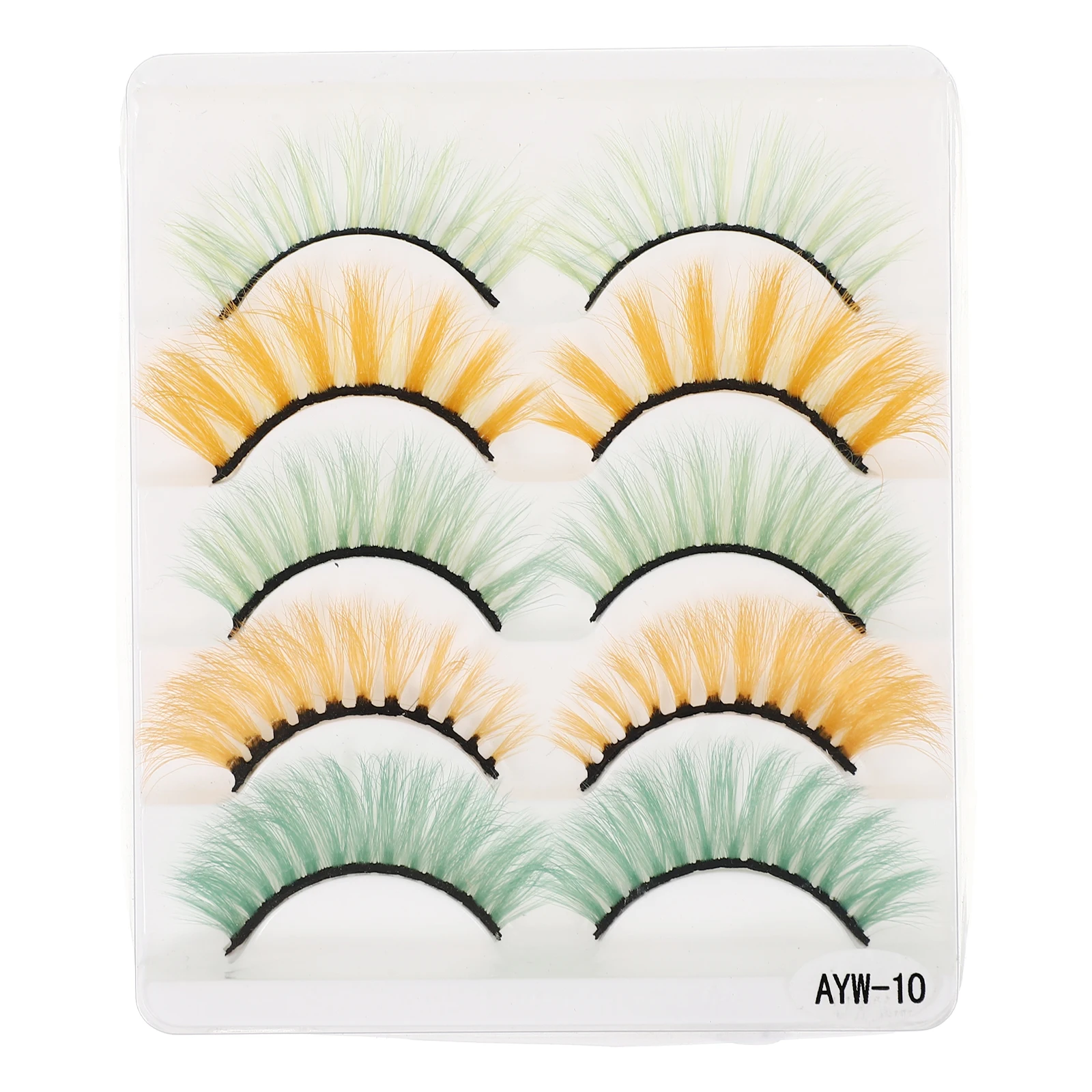 Lashes Natural Look Colorful False Eyelashes Fake Slim Colored Extension Halloween